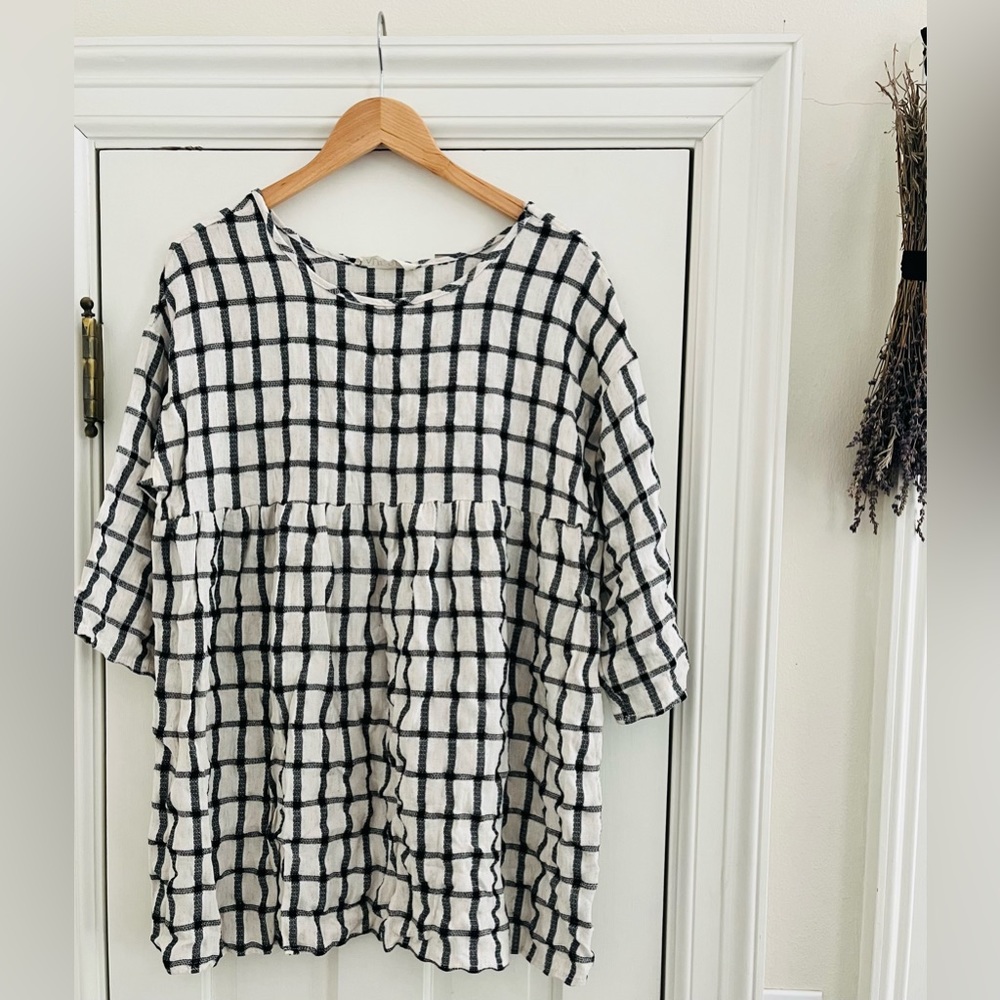 Anthropologie Audrey 3+1 Black and White Tunic